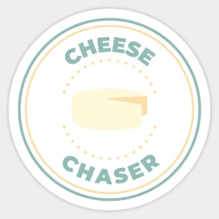 Cheese chaser logo round Sticker